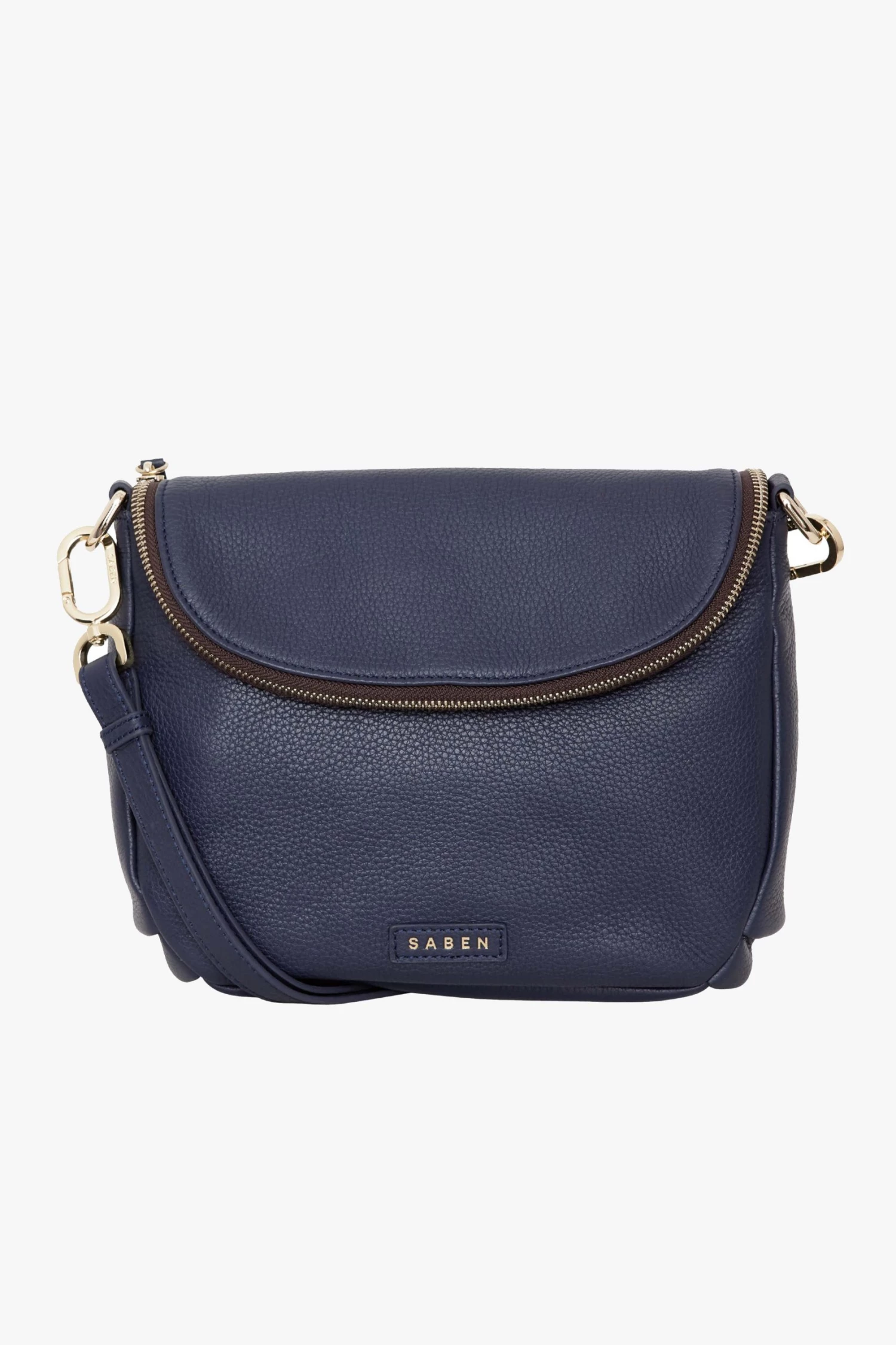 SABEN Bags Support Local Fifi Navy Leather Shoulder Bag