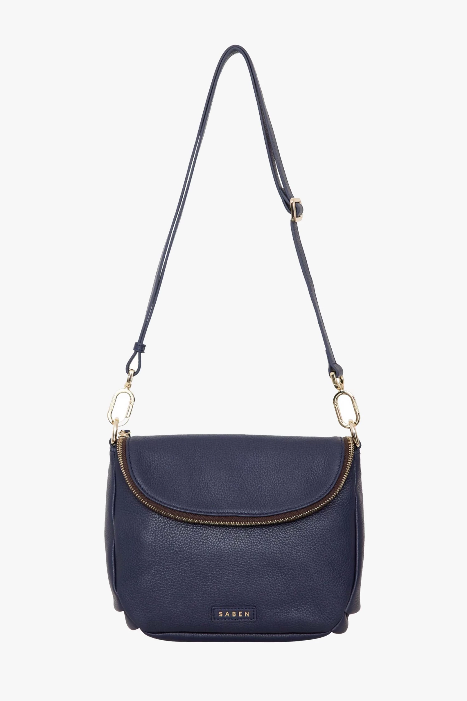 SABEN Bags Support Local Fifi Navy Leather Shoulder Bag