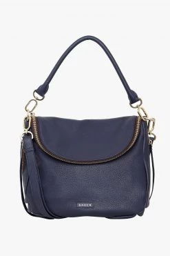SABEN Bags Support Local Frankie Fold Over Navy Shoulder Bag
