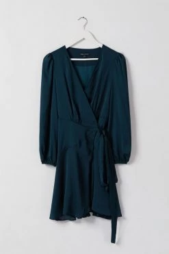Among The Brave New In Fresh Take Dark Forest LS Wrap Dress