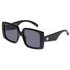 Le Specs Glo Getter Oversized Square Black Sunglasses Eyewear