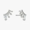 Ania Haie Jewellery Glow Getter Crystal Silver Bar Stud Earrings