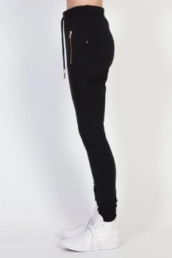 Federation Escape Black Trackies With Gold Zips + NO Print