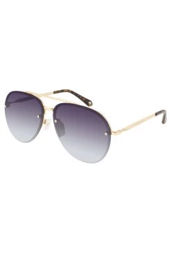Prive Revaux Eyewear Glide Aviators Champagne Gold Grey Gradient Lens Sunglasses