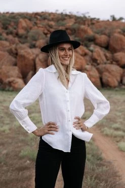 Humidity Lifestyle Billie Black Fedora Hat New In