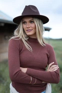 Humidity Lifestyle New In Billie Chocolate Fedora Hat