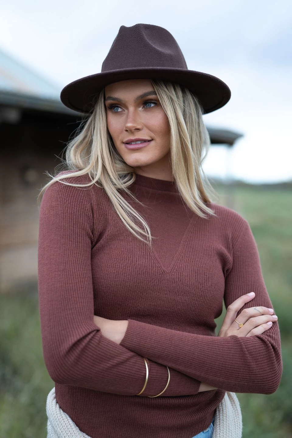 Humidity Lifestyle New In Billie Chocolate Fedora Hat