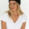 Humidity Lifestyle Keely Black Rib Beanie New In