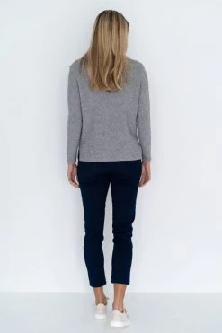 Humidity Lifestyle New In Lizzy Turtle Neck Super Soft Grey Rib Jumper