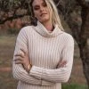 Humidity Lifestyle New In Keely Cotton Blend Roll Neck Stone Knit Jumper