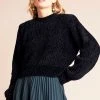 Gysette Harlow Black Chenille Knit Jumper Knitwear
