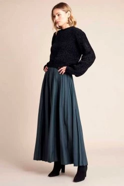 Gysette Harlow Black Chenille Knit Jumper Knitwear