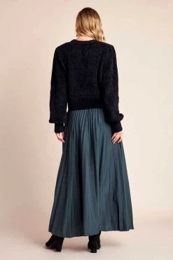 Gysette Harlow Black Chenille Knit Jumper Knitwear