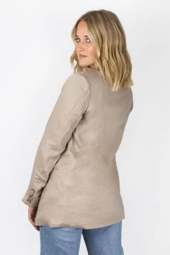 Ivy + Jack New In Mason Sand Linen Boyfried Blazer