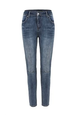 Among The Brave Harper Mid Blue Knee Dart Denim Jean