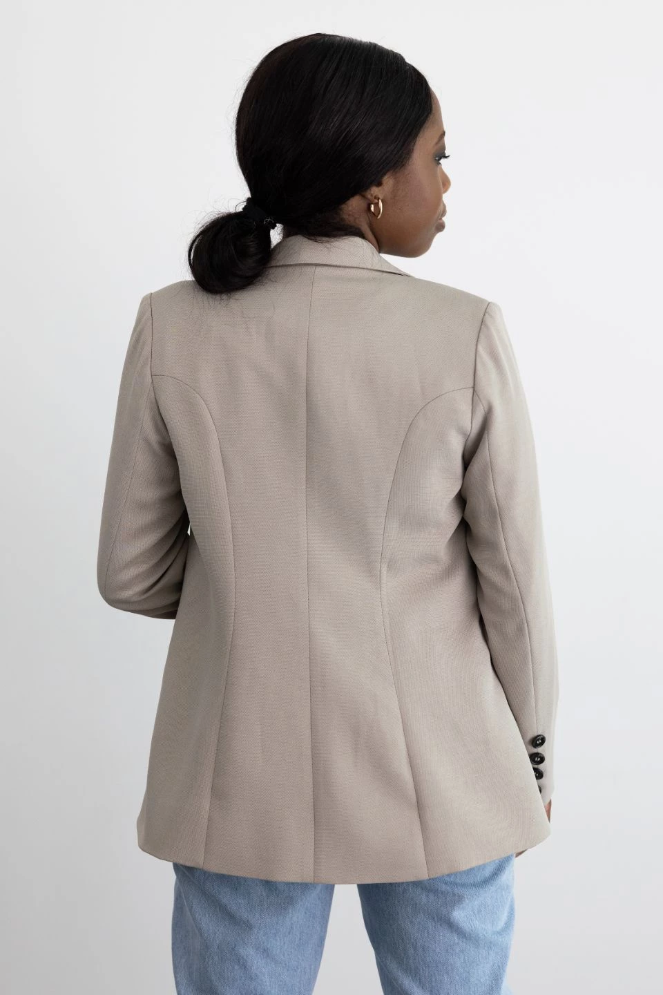 Ivy + Jack Harper Stone Textured Double Breasted Blazer