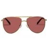 Le Specs High Fangle Gold Brown Fade Lens Aviator Sunglasses