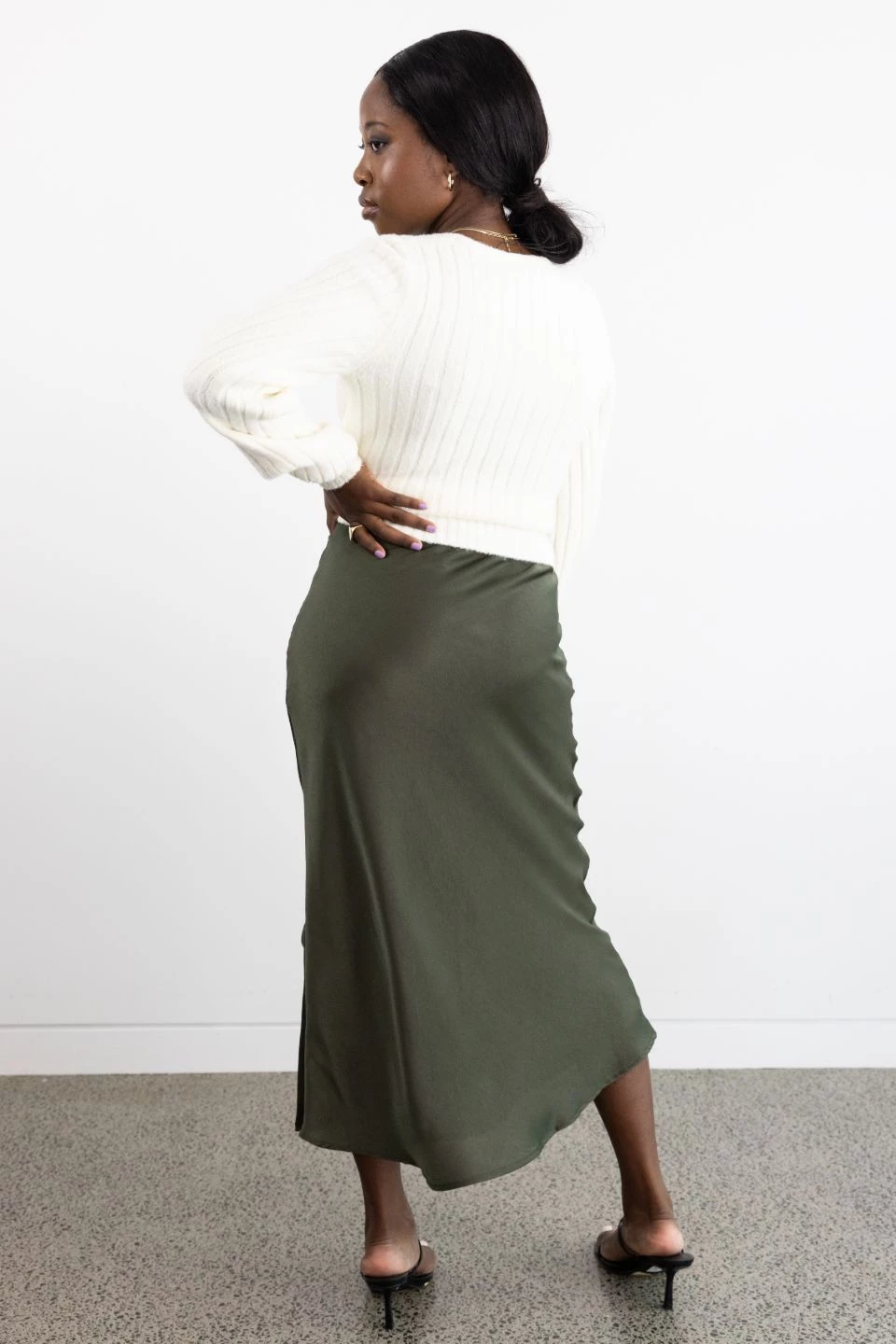 Among The Brave Knitwear Honest Ivory Soft Ballerina Cross Over Knit