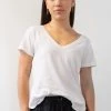 Humble + Heart Respect Relaxed White V Neck Organic Tee Tops & Tees