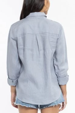 Ivy + Jack Ultimate Sky Blue LS Linen Shirt Tops & Tees