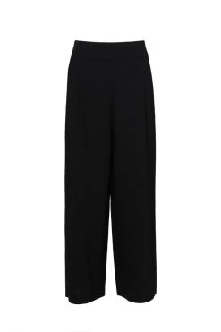 Among The Brave Instinct Black Flat Front Stretch Back Wide Leg Pant Pants