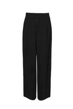 Among The Brave Instinct Black Flat Front Stretch Back Wide Leg Pant Pants