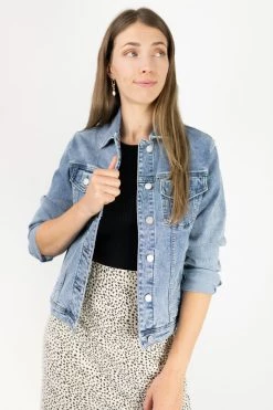 Among The Brave Charlie Mid Blue Denim Jacket Jackets & Coats