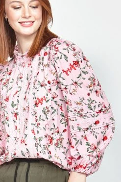 Ketz-Ke Conception Pink Floral Lace Top New In