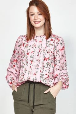 Ketz-Ke Conception Pink Floral Lace Top New In