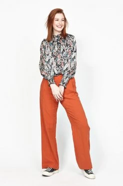 Ketz-Ke Eyesight Black Paisley High Neck Blouse New In