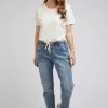 Foxwood Juliette Jogger Elastic Waist Blue Jean