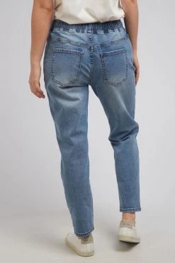 Foxwood Juliette Jogger Elastic Waist Blue Jean