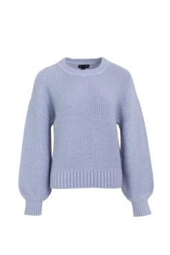 Among The Brave Keeper Lilac Chunky Textured Boxy Balloon Sleeve Knit New In