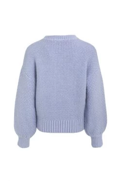 Among The Brave Keeper Lilac Chunky Textured Boxy Balloon Sleeve Knit New In