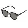 Le Specs Equinoctial Alt Fit Thin Round Black Khaki Lens Sunglasses