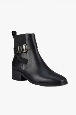 Solsana New In Lennox Black Leather Boot
