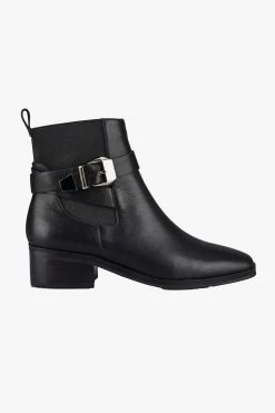 Solsana New In Lennox Black Leather Boot