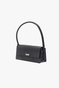 Stolen Limo Black Croc Rectangle Top Handle 90's Bag Event-wear Edit