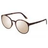 Le Specs Swizzle Thin Round Matte Tort Gold Mirror Sunglasses
