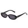 Le Specs Outta Love Oval Black Smoke Lens Sunglasses Eyewear