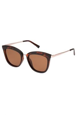 Le Specs Best Sellers Caliente Tort Gold Arms Brown Polarised Lens Sunglasses