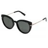 Le Specs Eyewear Promiscuous Black Khaki Lens Polarised Sunglasses With Gold Arms