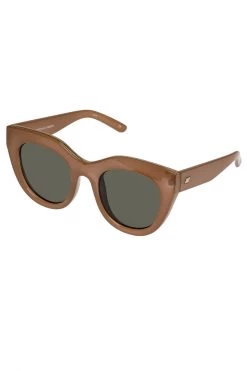 Le Specs Air Heart Cat Eye Caramel Khaki Lens Sunglasses The Edit