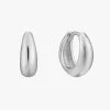 Ania Haie Luxe Minimalism Huggie Silver Hoop Earrings Jewellery