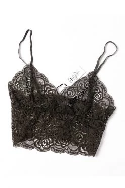 Queen Of The Foxes Tops & Tees Strappy Black Lace Bralette