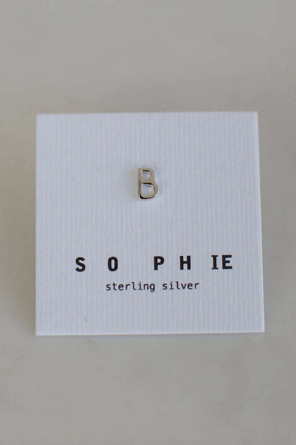 Sophie Little Letter Single Stud Silver Earrings Jewellery