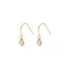 Pilgrim Lucia Crystal Pendant Hook Earrings Gold