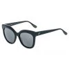 Bask Eyewear Luna Shiny Black Grey Polarised Oversized Sunglasses