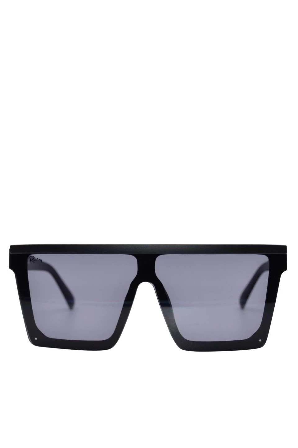 Reality Eyewear Malibu Oversized Flat Top Square Black Sunglasses Eyewear
