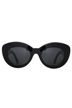 Reality Eyewear Eyewear Marmont Chunky Cat Eye Black Polarised Sunglasses